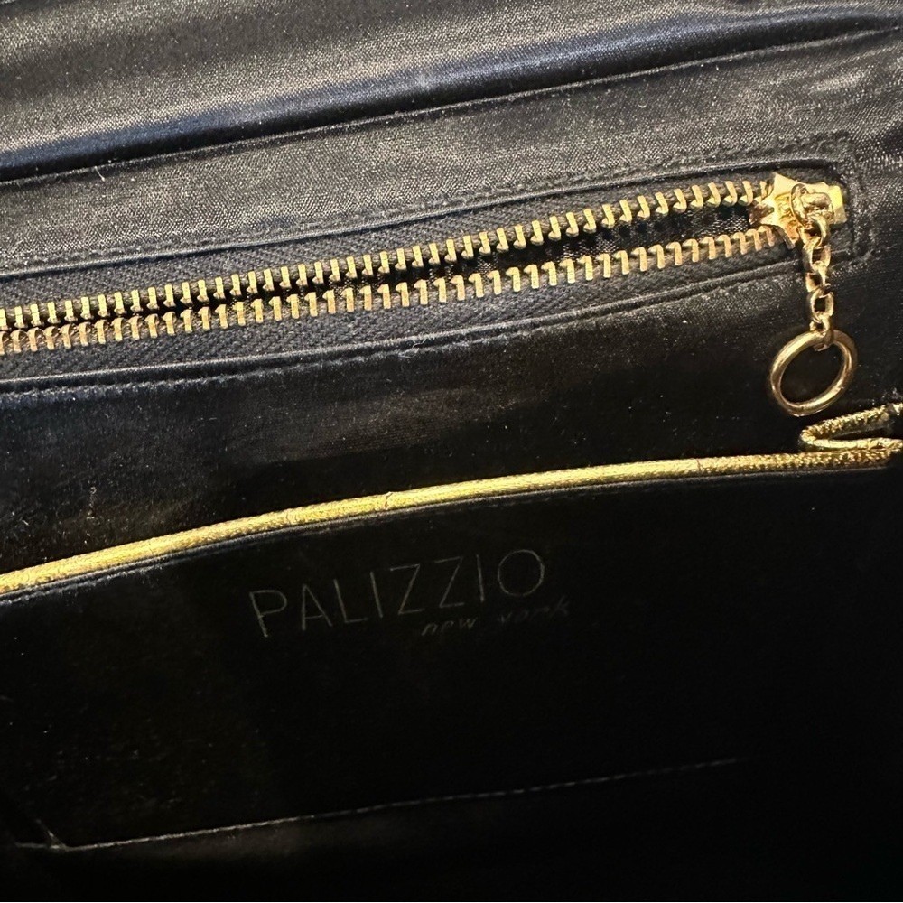 Vintage Palazzo black evening handbag fancy dressy purse matte satin finish - Picture 11 of 13